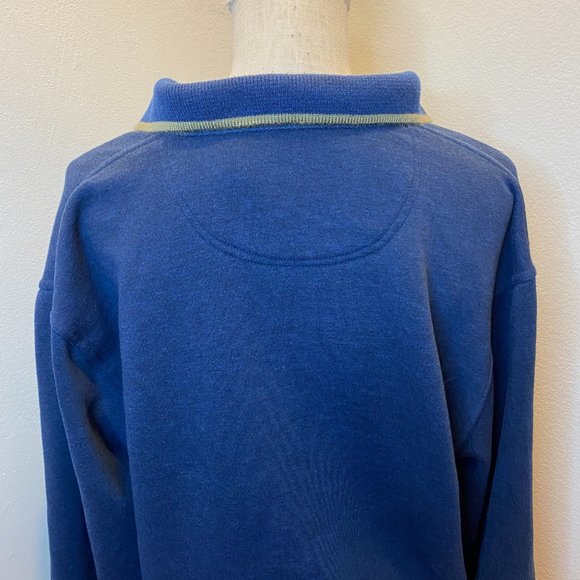 Apparel Zone Mens Blue Long Sleeve Collared Pullover Sweatshirt - Picture 4 of 9